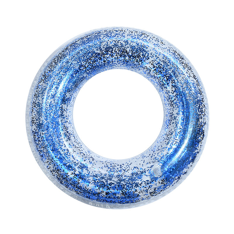 Transparent Sequined Inflatable Swimming Ring