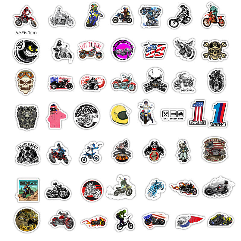 50 Motorcycle Character Graffiti Stickers