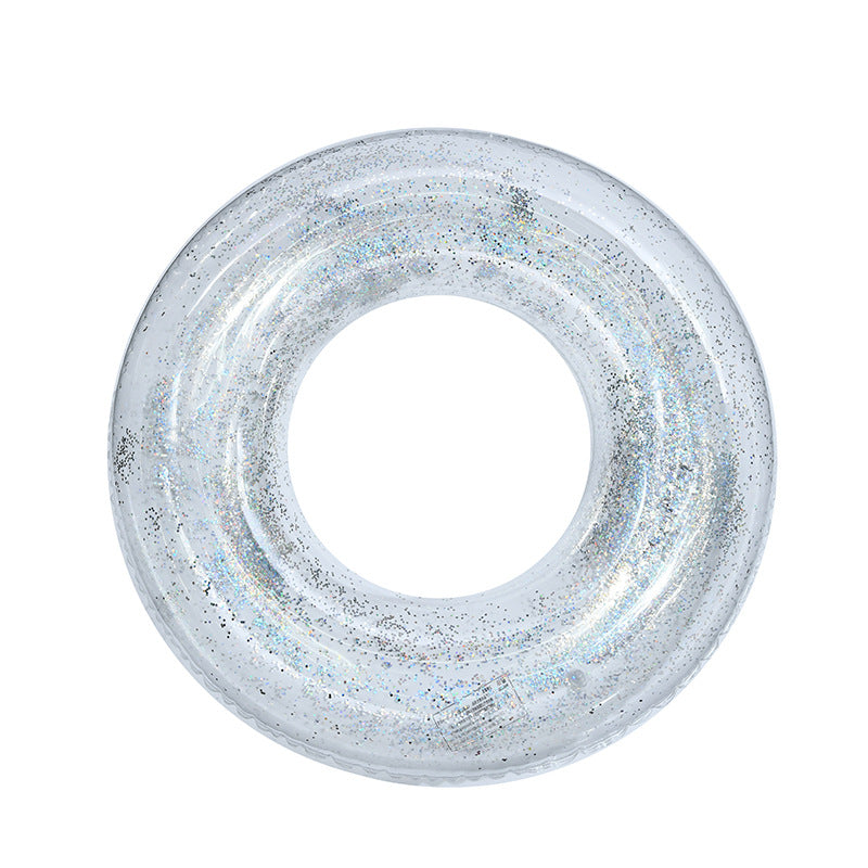 Transparent Sequined Inflatable Swimming Ring