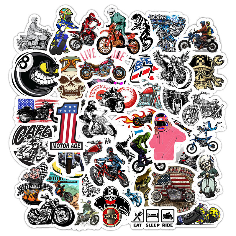 50 Motorcycle Character Graffiti Stickers