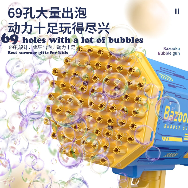 69 Holes Rocket Bubble Gun